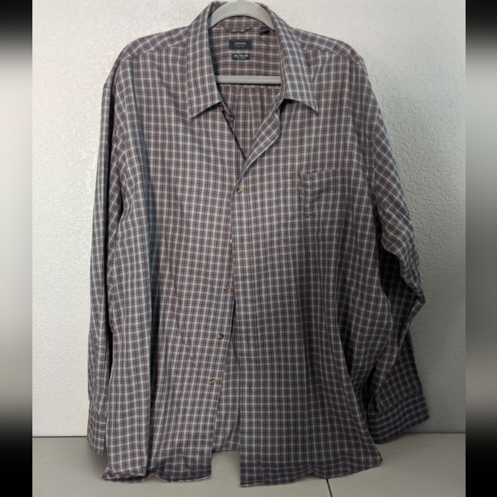 Mens Plaid Shirt Businesscasual Preppy Geek Office Gift